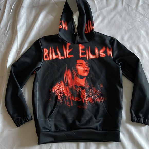 Billie Eilish Spooky Ghoulish Hoodie Halloween Sweatshirt pullover sz S - Picture 9 of 11